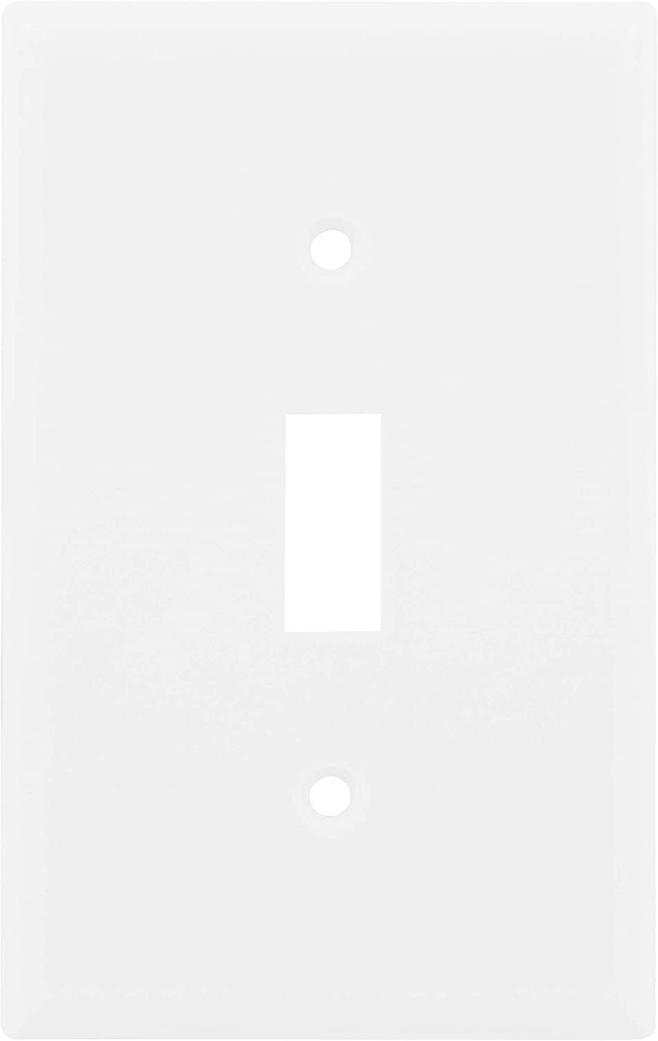 Single Oversized Wall Plate Cover, 1 Gang, Light Switch Cover, 3.1” X 4.9”, Outlet Covers, Screws Included, White, 30598