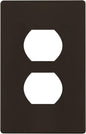Screwless Duplex Wall Plate, Child Safe Receptacle Outlet Cover, Standard Size, 1-Gang 4.68" X 2.93", Unbreakable Polycarbonate Thermoplastic, UL Listed, SI8821-BR, Glossy, Brown