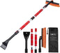 62.4" Extendable Snow Brush and Wider Ice Scraper (4.73" Width) with 360° Pivoting Brush Head, Snow Removal Tool Car Brush with Comfortable Foam Grip for Car Windshield, Trucks, Suvs