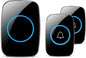 Wireless Doorbell, Waterproof Door Bell Kit, Distinguish Front and Rear Doors, over 1000 Feet Range and 60 Chime, 5 Levels Volume and LED Flash, for Home Office Classroom